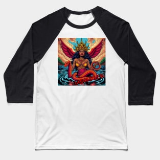 MAMA D'LEAU – FULL COLOUR – FETERS AND LIMERS – CARIBBEAN FOLKLORE EVENT DJ GEAR Baseball T-Shirt